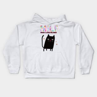 Man I Love Felines Kids Hoodie